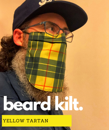 Beard Kilt (MacLeod Yellow Tartan) Beard Mask